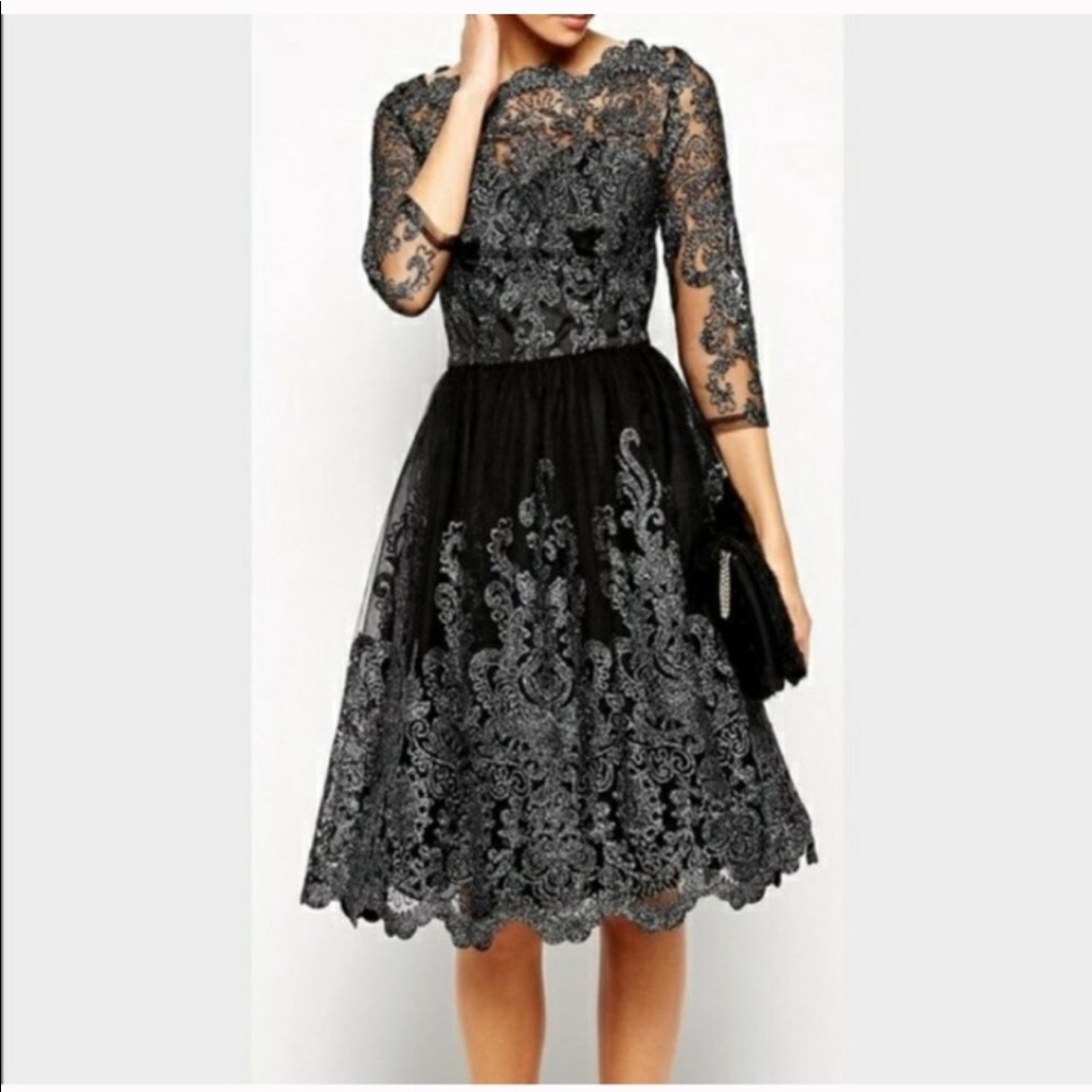 Chi Chi London | Black Lace Dress